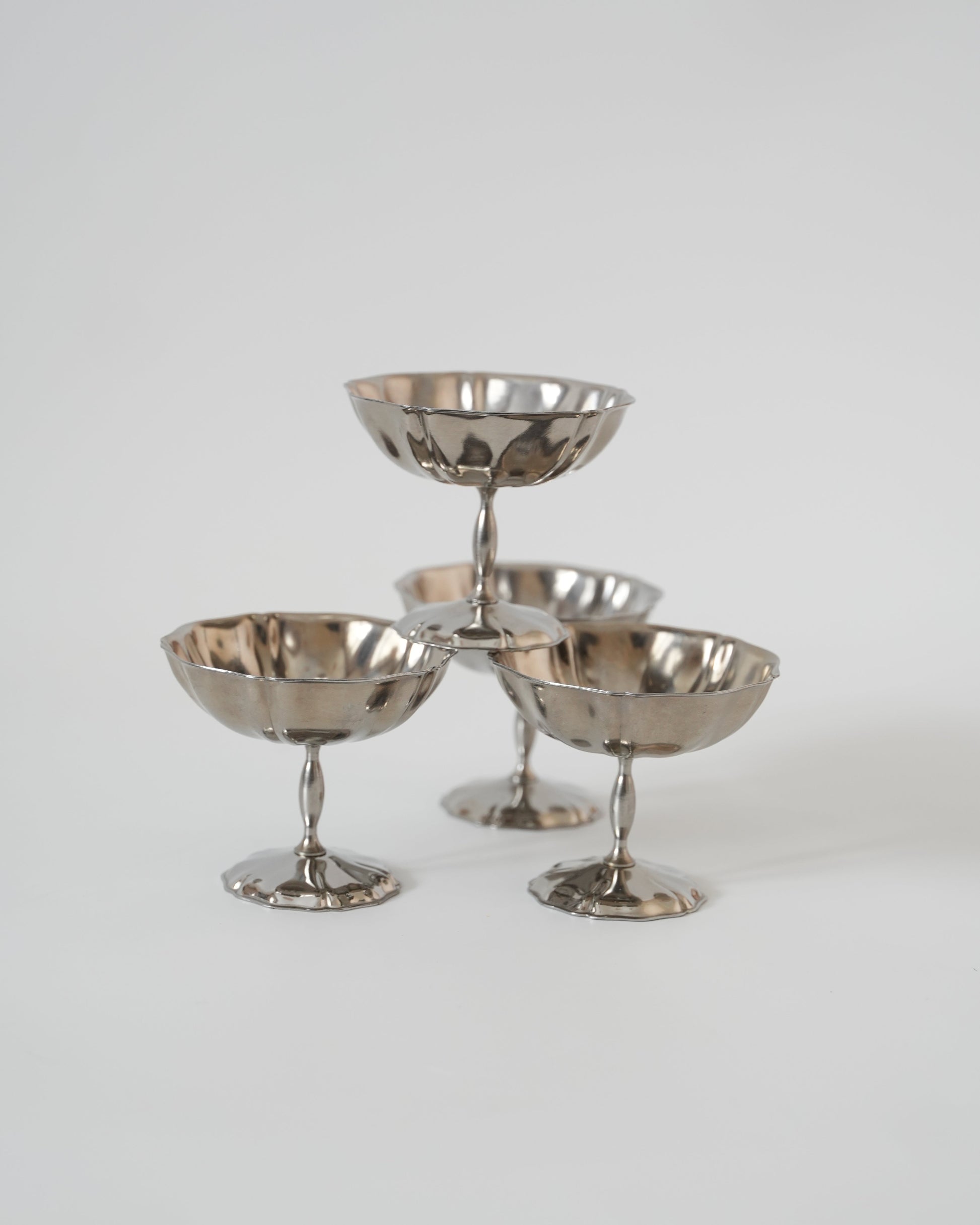 Pucharki deserowe ze stali nierdzewnej (zestaw 4 sztuki)