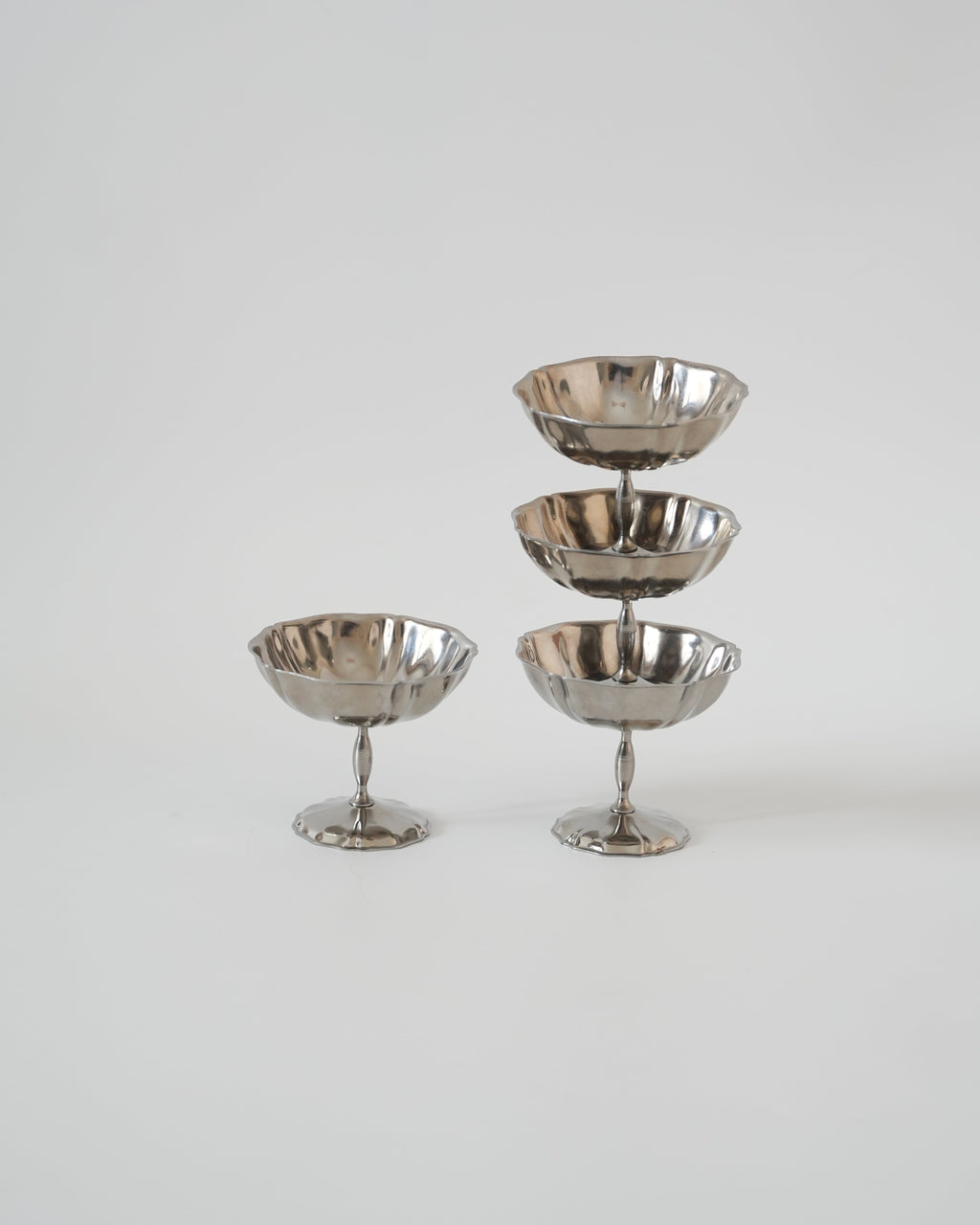 Pucharki deserowe ze stali nierdzewnej (zestaw 4 sztuki)