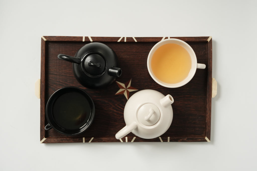 Drewniane tacki ozdobne (zestaw 5 tacek)