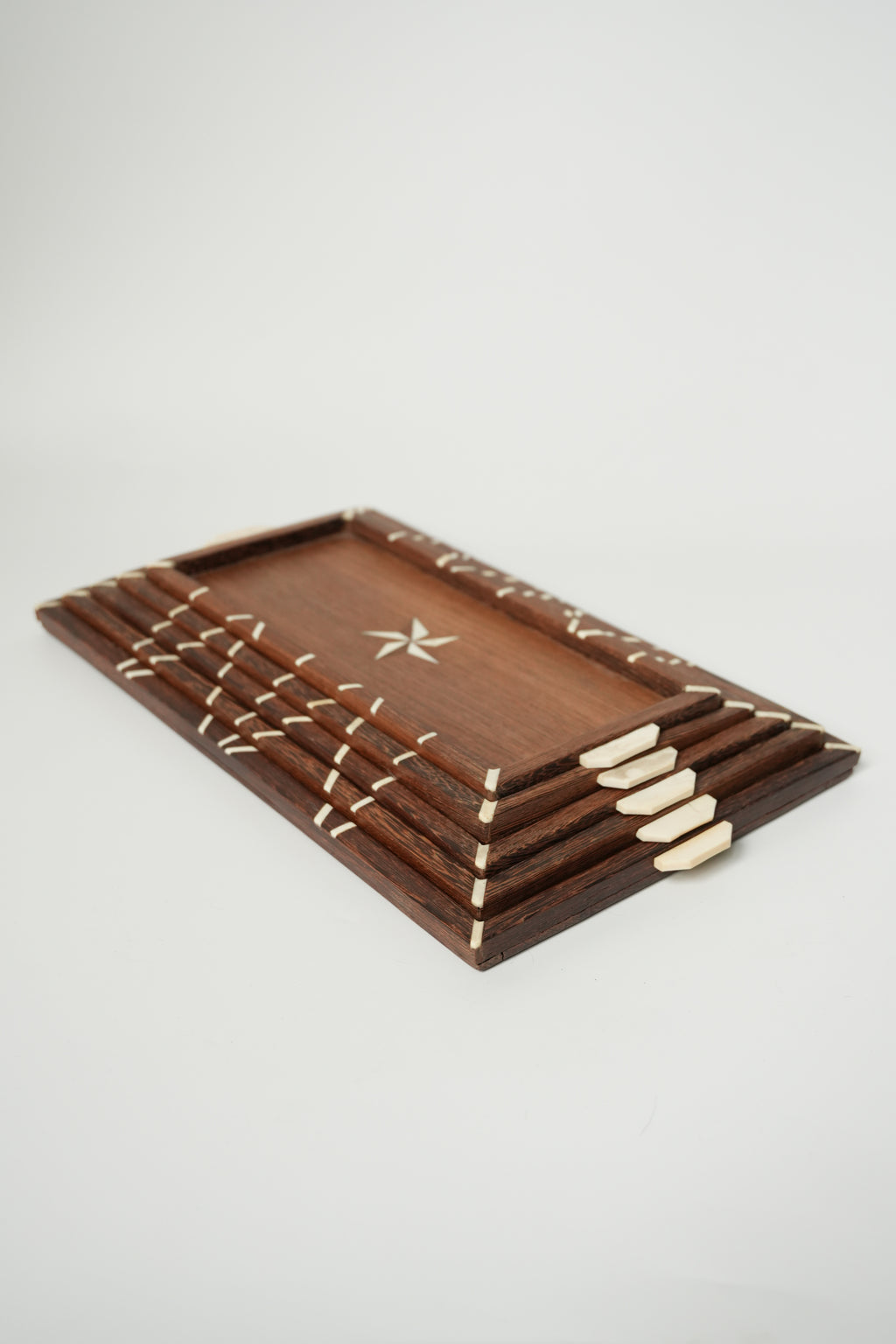 Drewniane tacki ozdobne (zestaw 5 tacek)