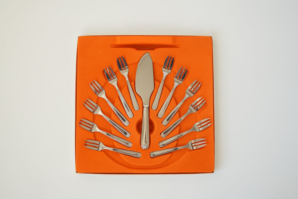 Taca i sztućce do ciasta Guy Degrenne (zestaw)