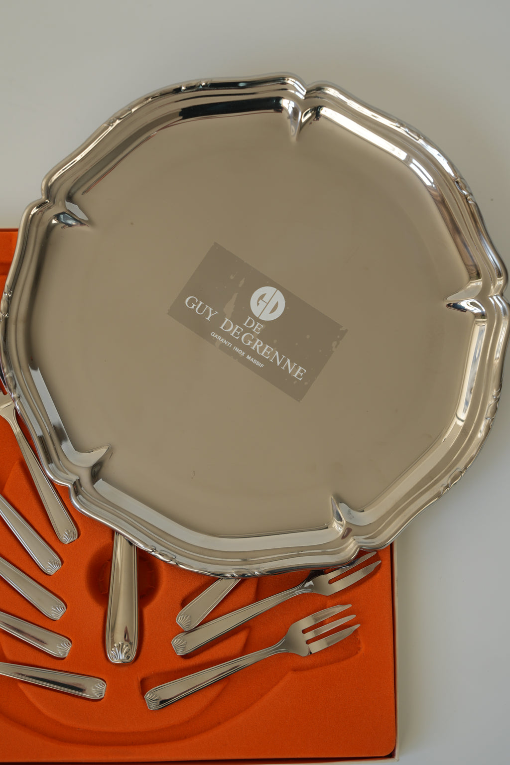 Taca i sztućce do ciasta Guy Degrenne (zestaw)