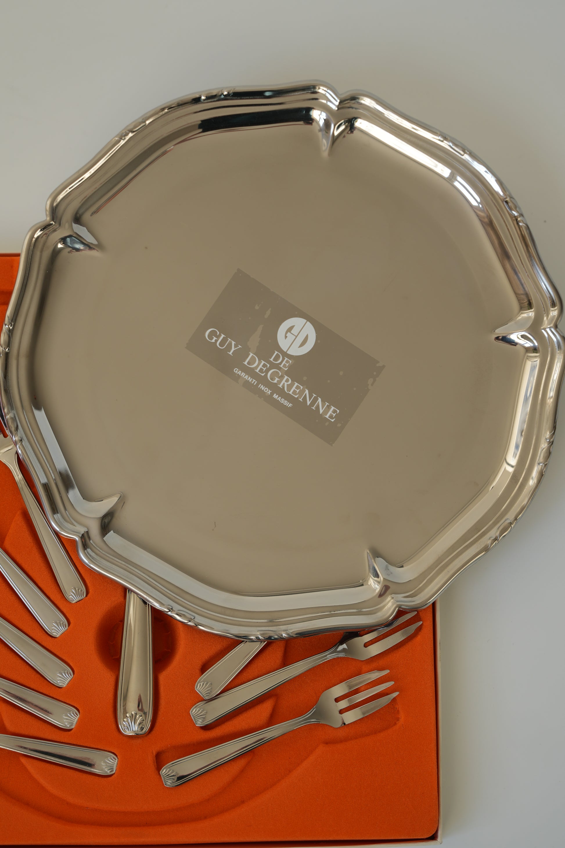 Taca i sztućce do ciasta Guy Degrenne (zestaw)