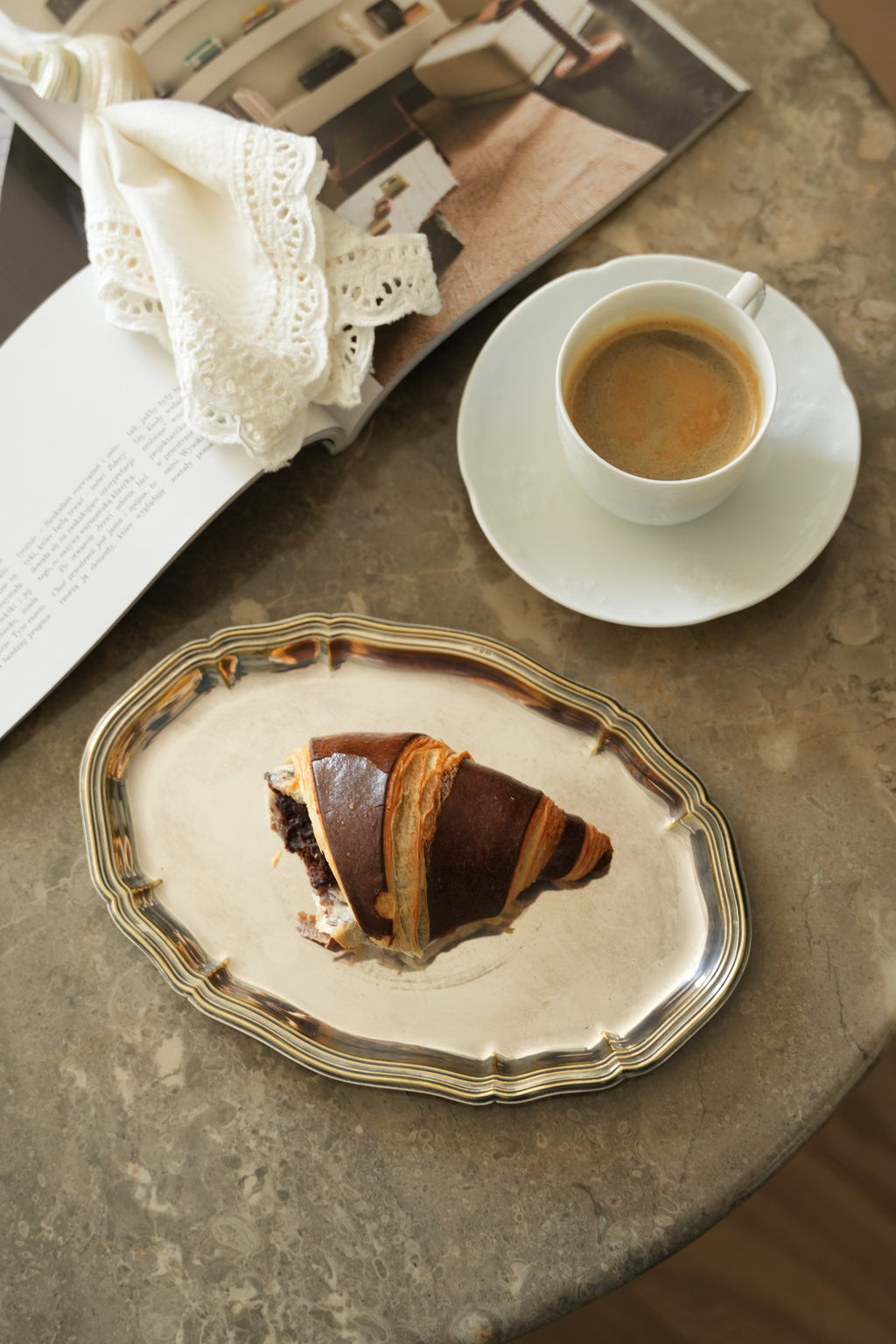 Półmisek posrebrzany