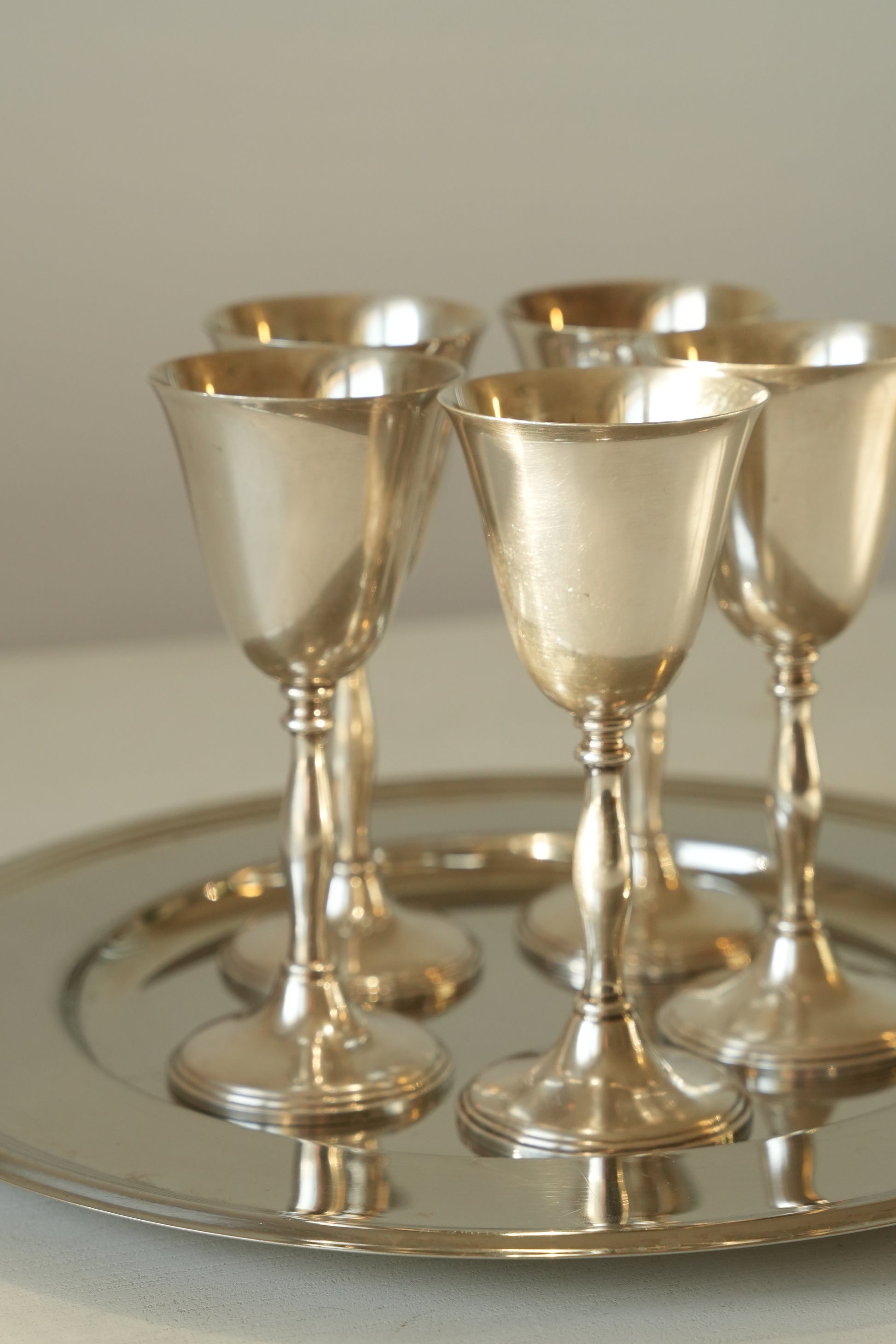 Posrebrzane kieliszki (para)