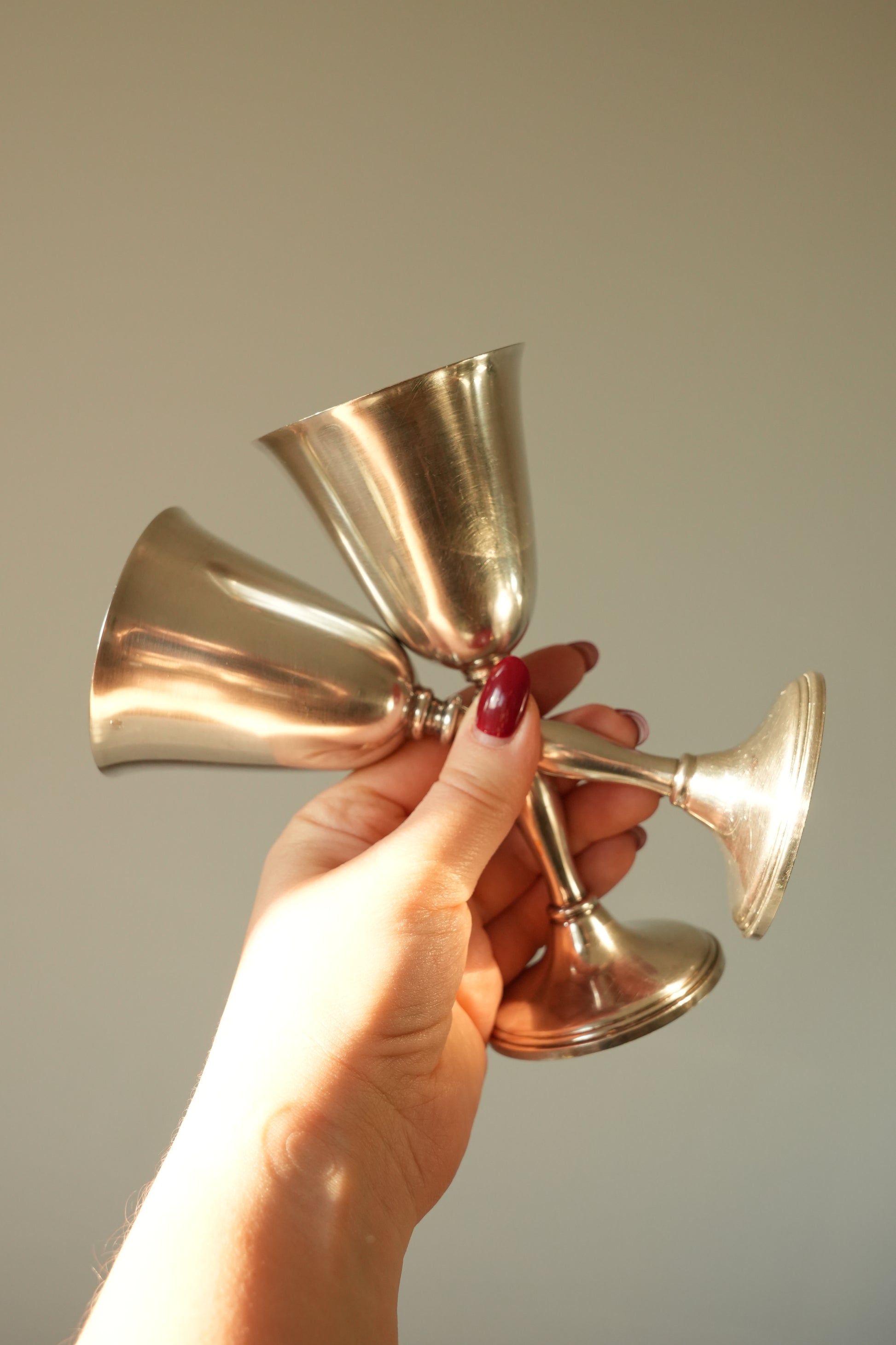 Posrebrzane kieliszki (para)