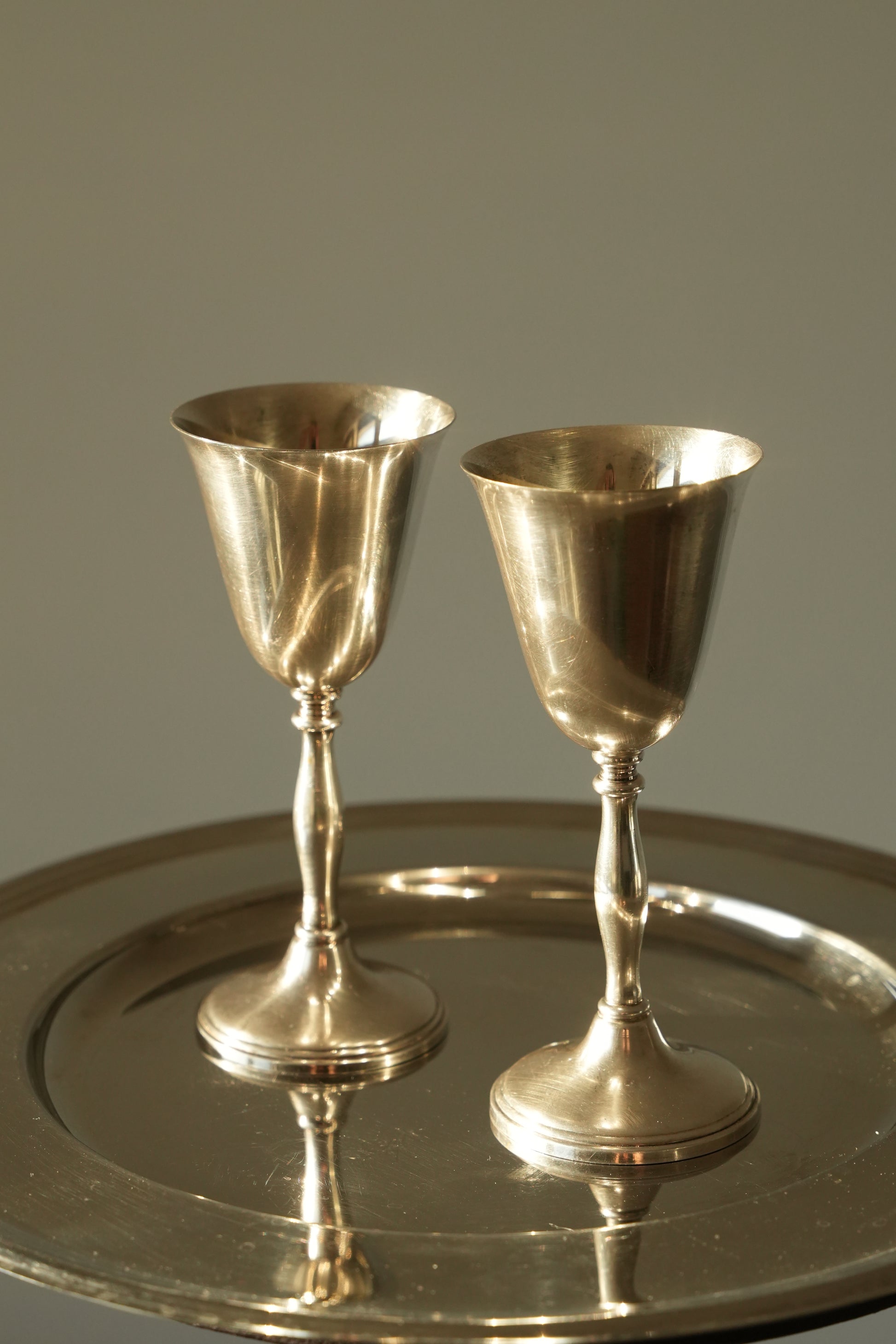 Posrebrzane kieliszki (para)