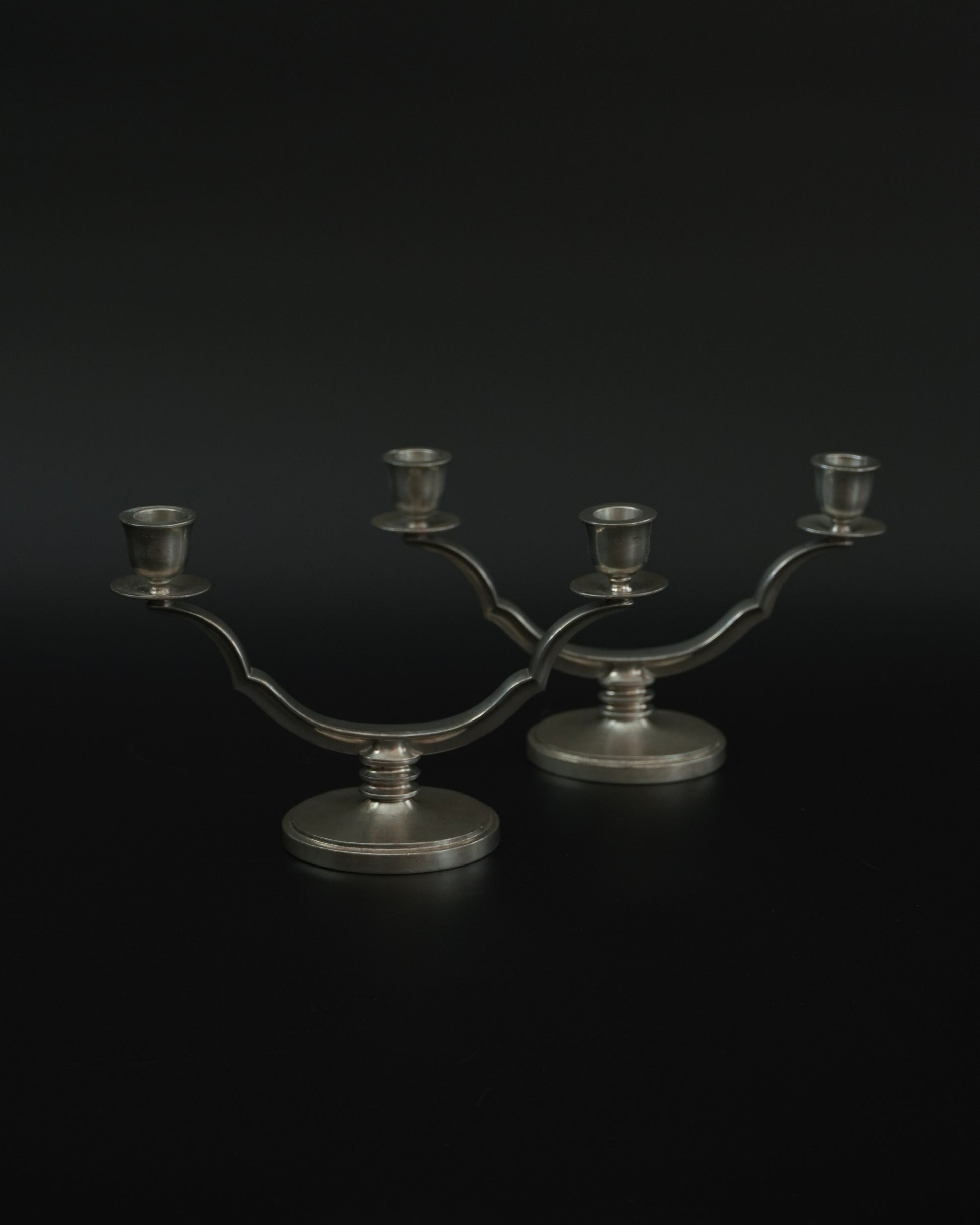 Świeczniki z cyny (para)