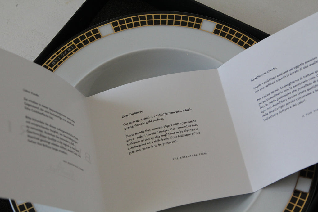 Talerze obiadowe „Quardi” BVLGARI & ROSENTHAL (para)